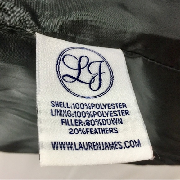 Lauren James Easton Vest Down Black Green Quilted Pockets Stand Up Collar Size M - Picture 15 of 15